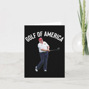 Funny Golf Of America Donald Trump Pun Card