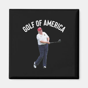 Funny Golf Of America Donald Trump Pun Magnet