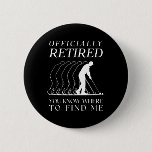 Funny Golf Officially Retired Golfer Golfing Retir Button