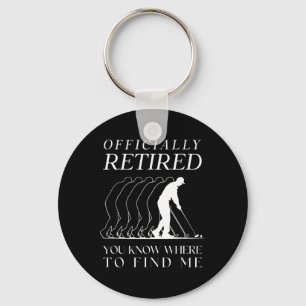 Funny Golf Officially Retired Golfer Golfing Retir Keychain