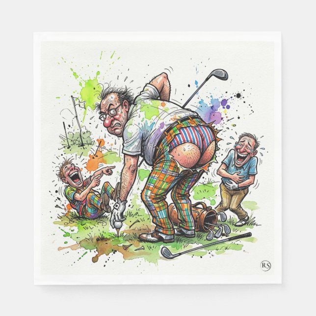 Funny Golf Paper Luncheon Napkins (Front)
