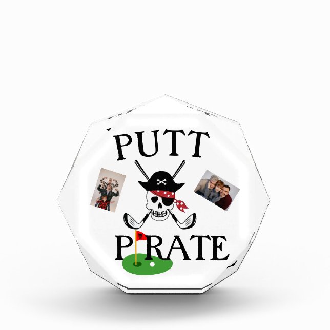 Funny Golf Photo Frame - Custom Personalized Gift Block (Front)