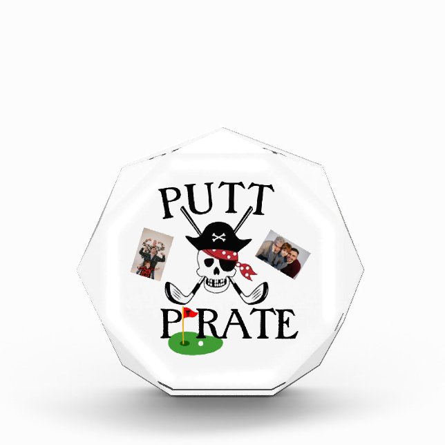 Funny Golf Photo Frame - Custom Personalized Gift Block (Front)