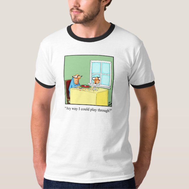 Funny Golf "Play Through" Humor Tee Shirt (Front)