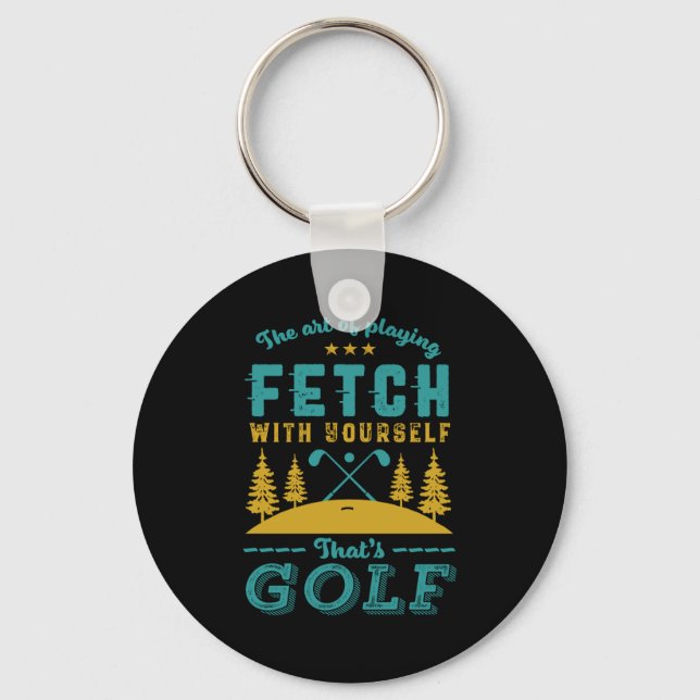 Funny Golf Player Quote Golfers Love Golfing Srt  Keychain (Front)