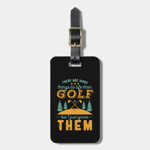 Funny Golf Player Sports and Golfing Sarcasm Humor Luggage Tag