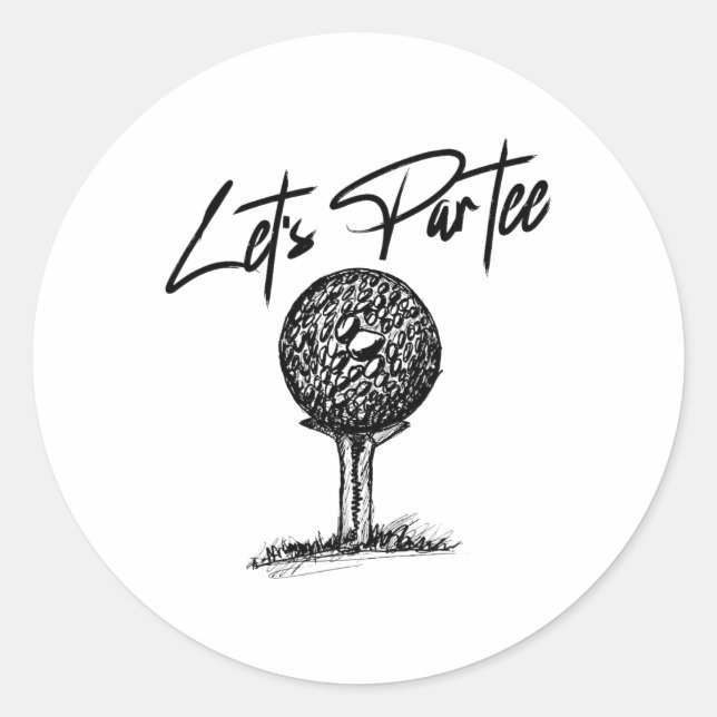 Funny Golf Pun  Classic Round Sticker (Front)