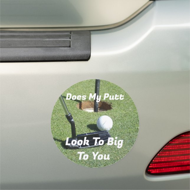 Funny Golf Putt, Car Magnet (In Situ)