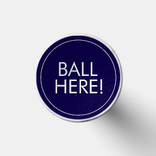 Funny Golf Quote Ball Here Navy Blue Tees