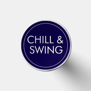 Funny Golf Quote Chill Swing Navy Blue Tees