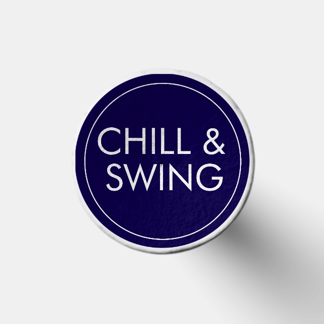 Funny Golf Quote Chill Swing Navy Blue Tees (Top)