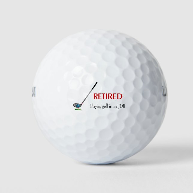 Funny Golf Quote, Cool Golf Ball & Club Logo (Front)