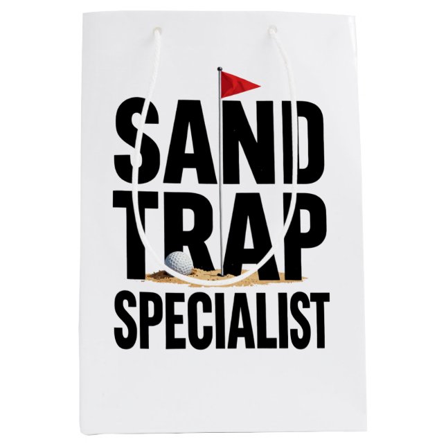 Funny Golf Quote for Golf Addicts  Medium Gift Bag (Front)