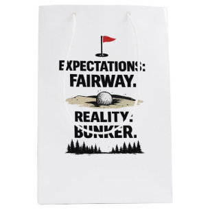 Funny Golf Quote for Golf Addicts Medium Gift Bag
