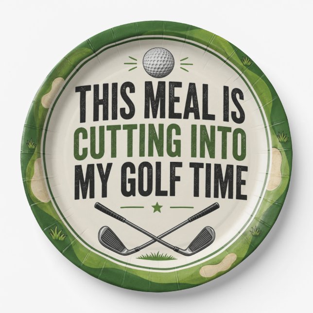 Funny Golf Quote for Golf Addicts  Paper Plates (Front)