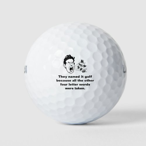 Funny golf quote golf balls