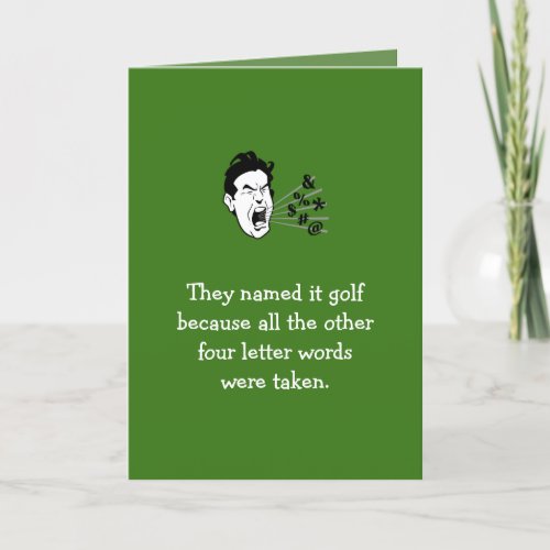 Funny Golf Quote Holiday Card