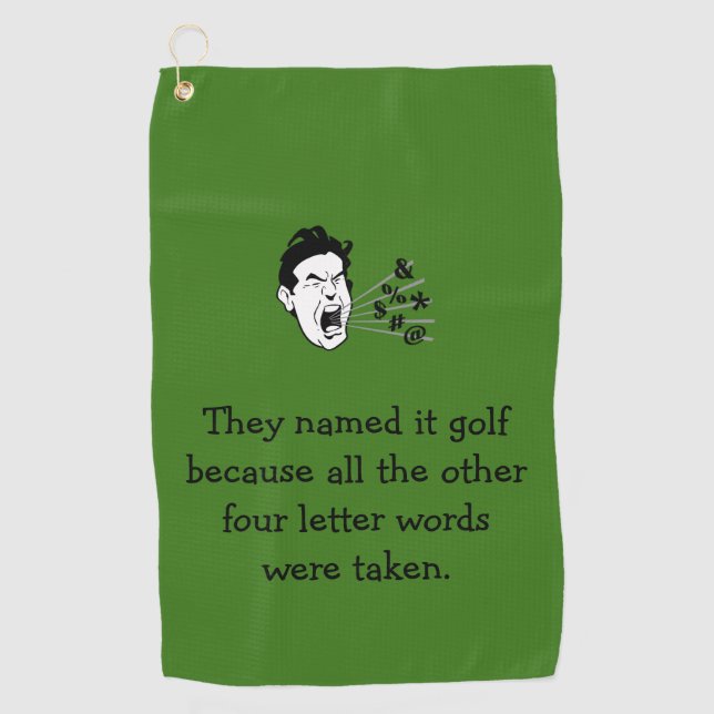 Funny Golf Quote Towel (Front)
