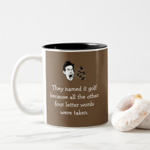 Funny Golf Quote Two-Tone Coffee Mug