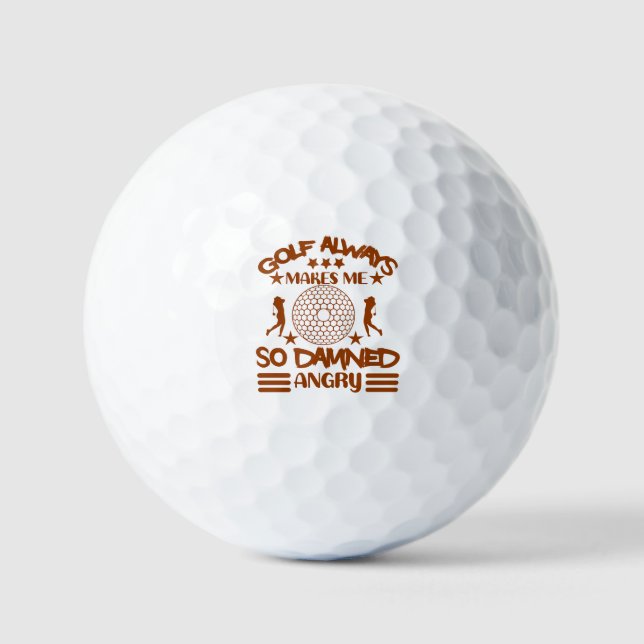 Funny golf quotes, love golf golf balls (Front)