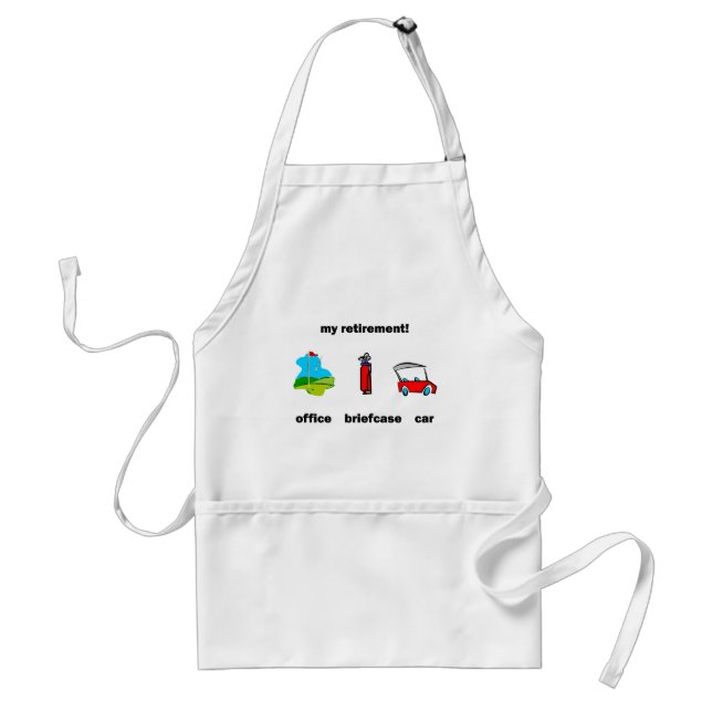 Funny golf retirement adult apron (Front)