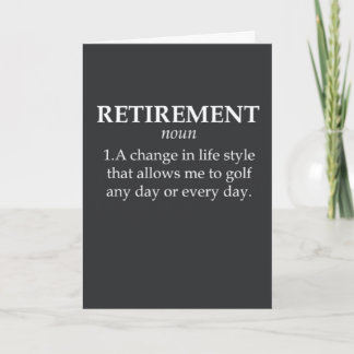 Funny Golf Retirement Card Golfer Joke Gift Sport