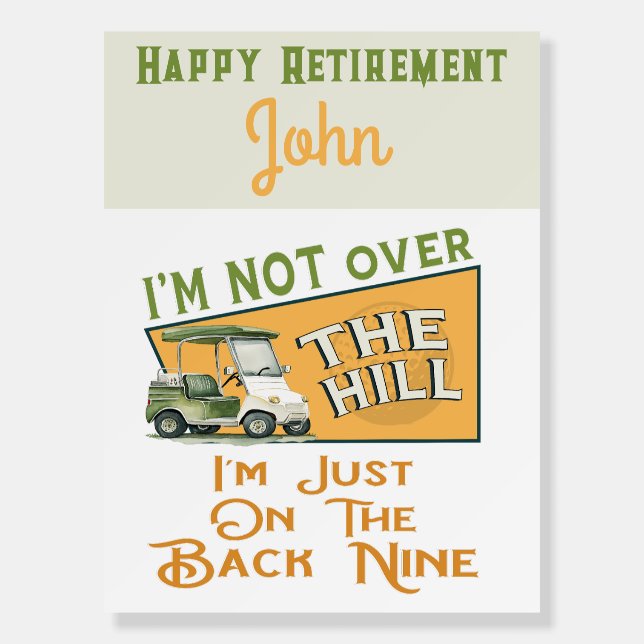 Funny Golf Retirement Foam Board (Front)