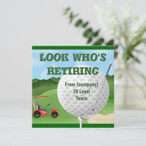 Funny Golf Retirement Invitations TEMPLATE | Zazzle