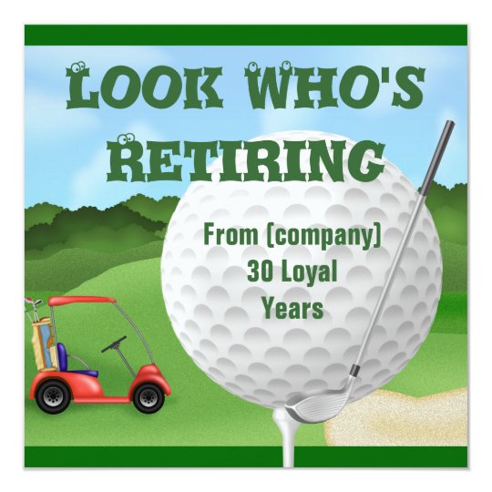 Golf Retirement Party Invitations 8