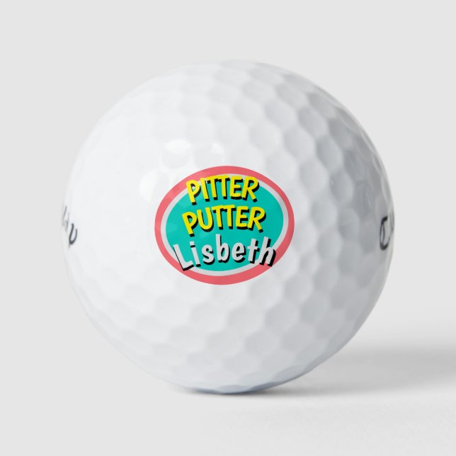 Funny Golf Saying Female Novelty Golf Balls (Front)