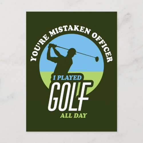 Funny Golf Saying For Golfers Postcard