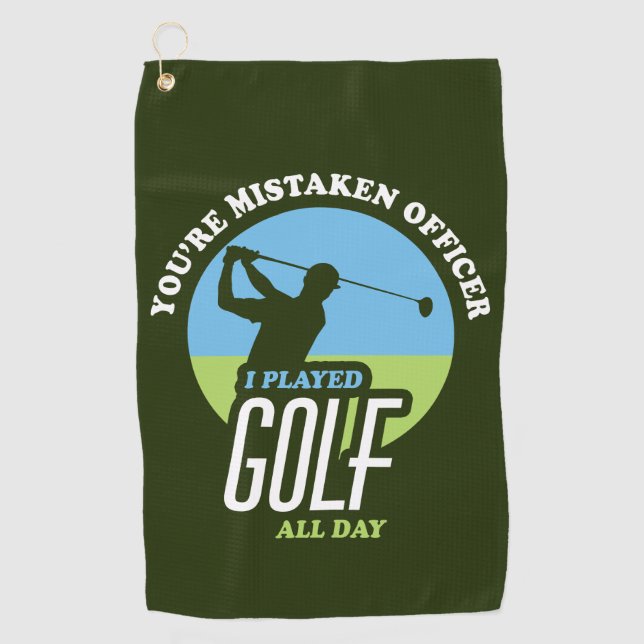 Funny Golf Saying For Golfers Towel (Front)