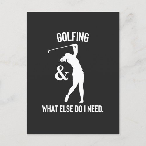 funny golf sayings golfing quote postcard