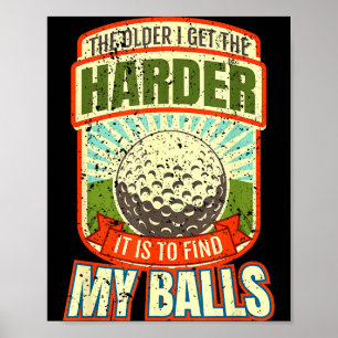 Funny Golf Shirts For Men, Funny Golfer S Poster
