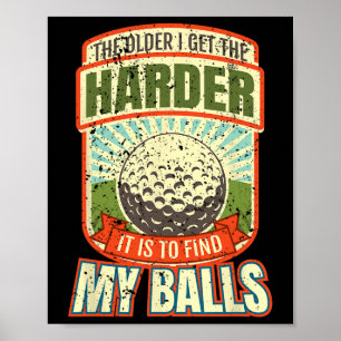 Funny Golf Shirts For Men  Poster
