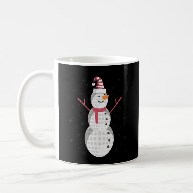 Funny Golf Snowman Christmas New Year Gift Coffee Mug (Left)