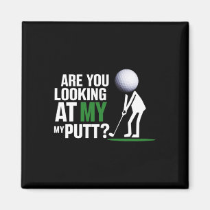Funny Golf Stick Figure Looking At My Putt Magnet