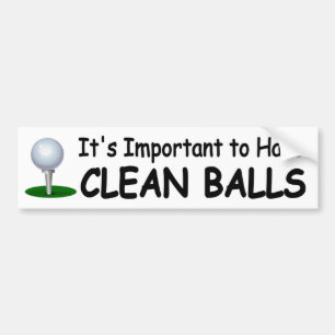 funny golf sticker Important to have clean balls