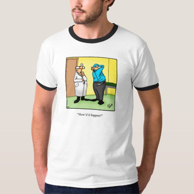 Funny Golf Swing Humor Tee Shirt (Front)