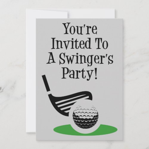 Funny Golf Swinger Party Invite