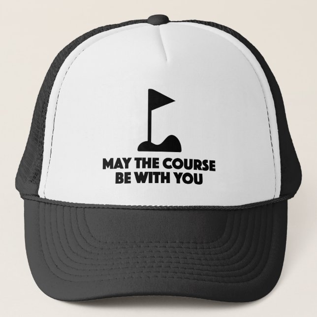 Funny golf t-shirt trucker hat (Front)