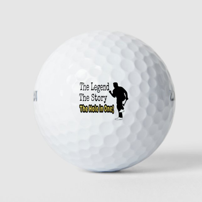 Funny Golf The Legend The Story The Hole in One Golf Balls (Front)