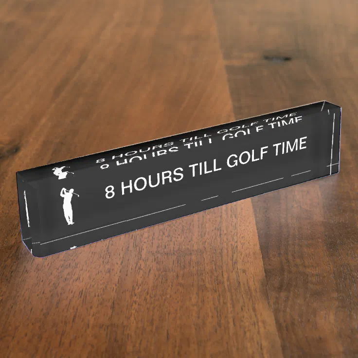 Funny Golf Theme Desk Plaques Name Plate Zazzle