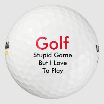 Funny Golf Theme Gift Golf Balls by idesigncafe at Zazzle