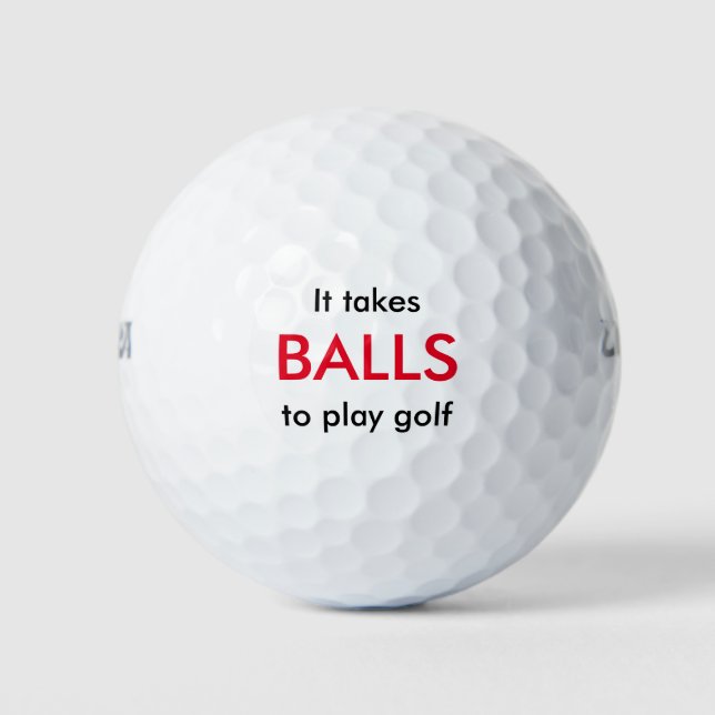 Funny Golf Theme Gift Golf Balls (Front)