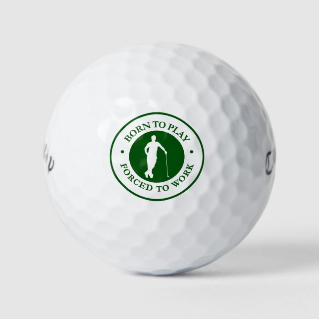 Funny Golf Theme Humor Executive Golf Balls (Front)