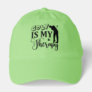 Funny Golf therapy word art Hat