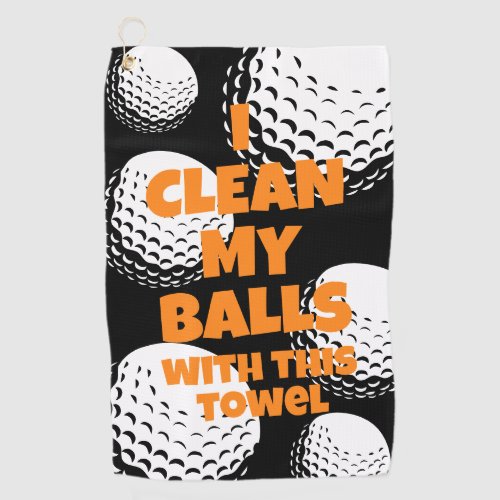 Funny Golf Towel I Clean My Balls