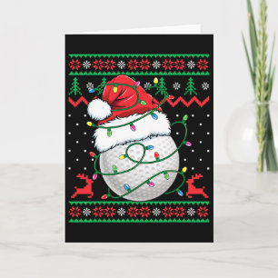 Funny Golf Ugly Christmas Sweater Womens Mens Golf Card