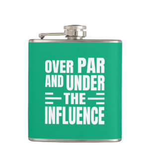 Funny Golf Vinyl Wrapped Flask